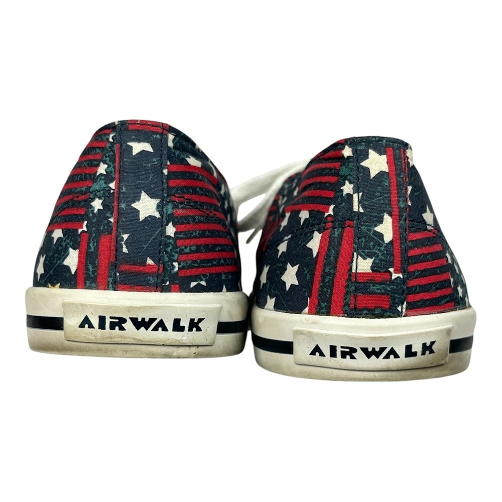 Airwalk Excellent Used Sneakers Women 9.5 Blue Red White Stars Stripes Americana - Picture 4 of 8
